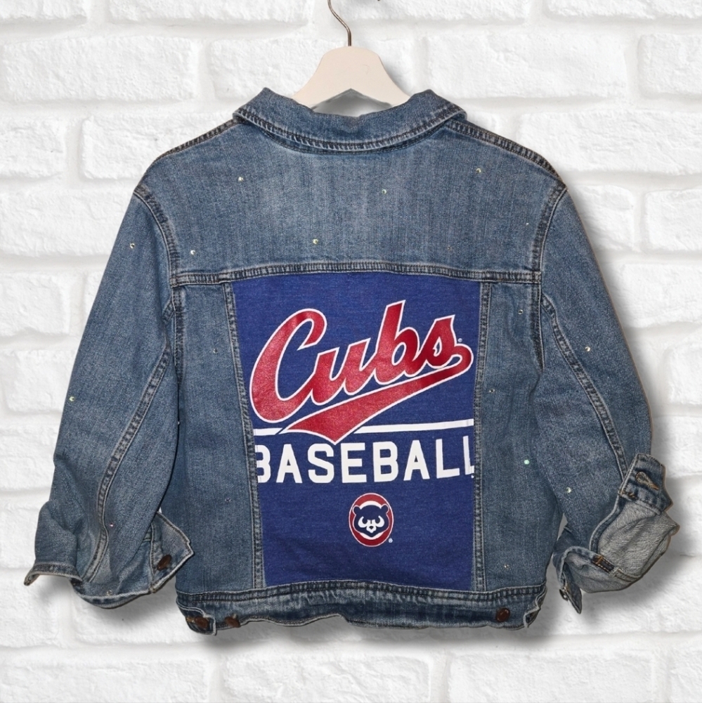 Chicago Cubs Rhinestone Crop Jacket